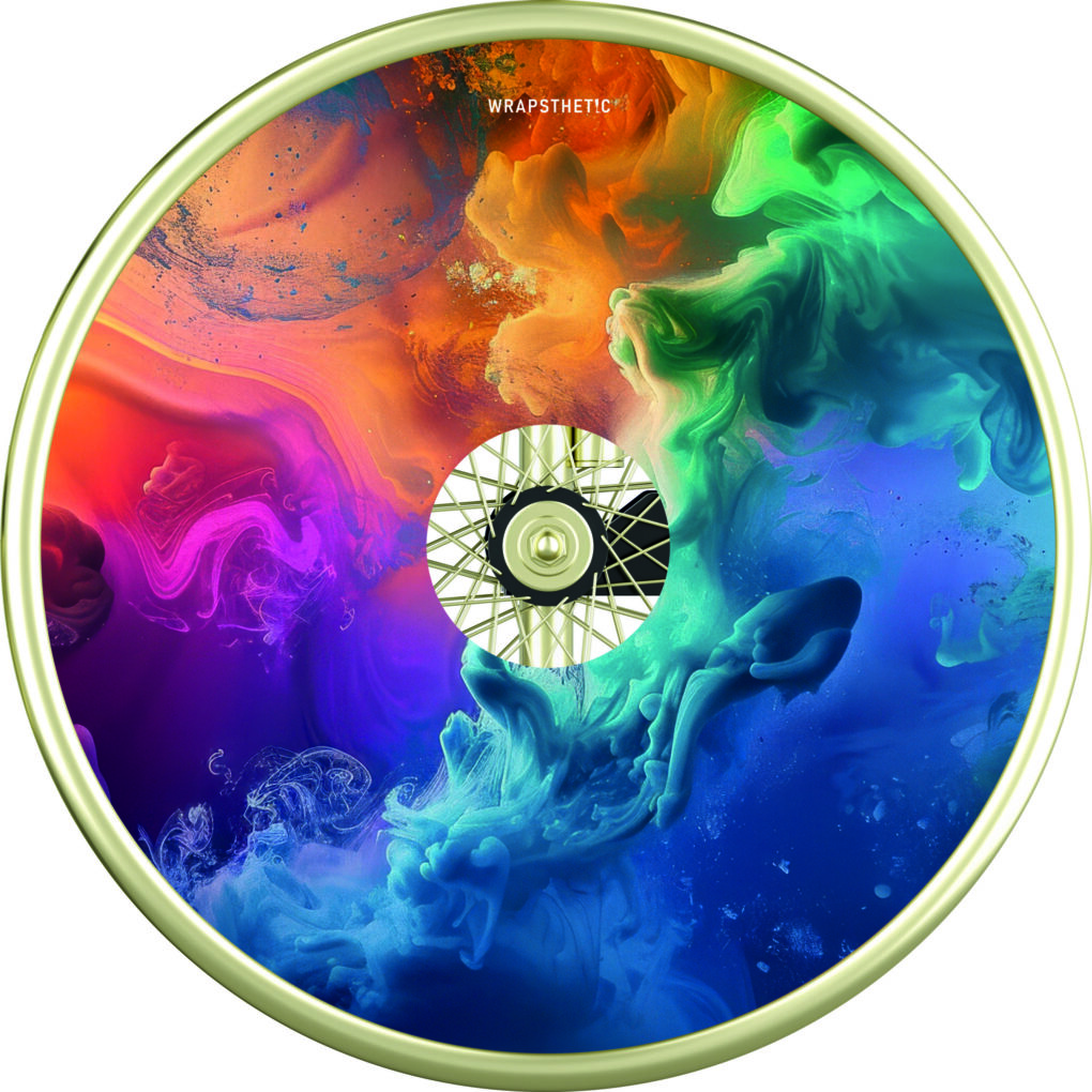 Wheelchair cover in coloured smoke combination design